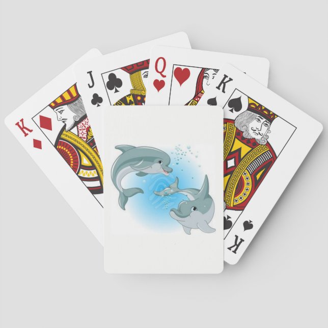 Delphine spielen Karten Spielkarten (Rückseite)
