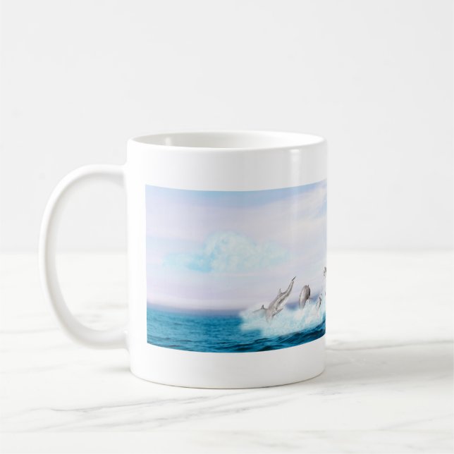 Delphine springen kaffeetasse (Links)