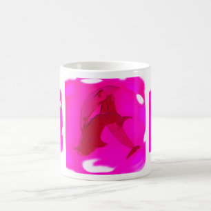 Delphine tanzen bei Sonnenuntergang Tasse