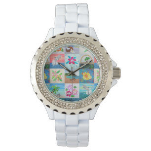Delphine Tropical Blume Beach Hawaii Watch Armbanduhr