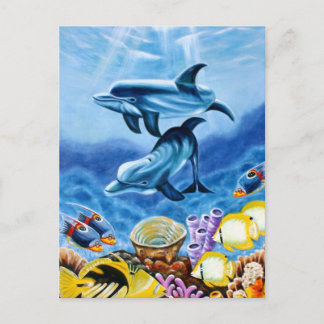 Delphine tropische Fische Postkarte