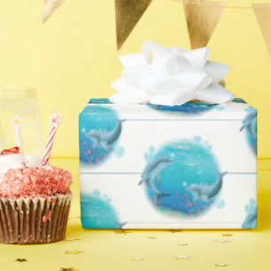Delphine und Meeresleben Geschenkpapier