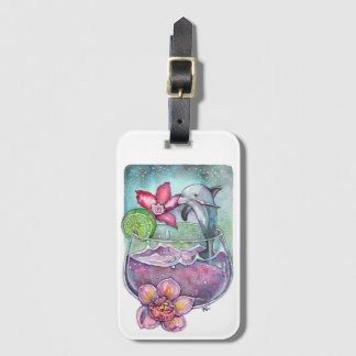 Delphine und Orchideen Gepäckanhänger