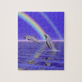 Delphine und Regenbogen Puzzle