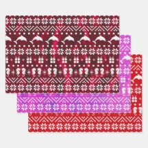 Delphine und Seepferde Weihnachten Gemustert