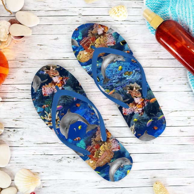 Delphine unter Wasser Flip Flops (Von Creator hochgeladen)
