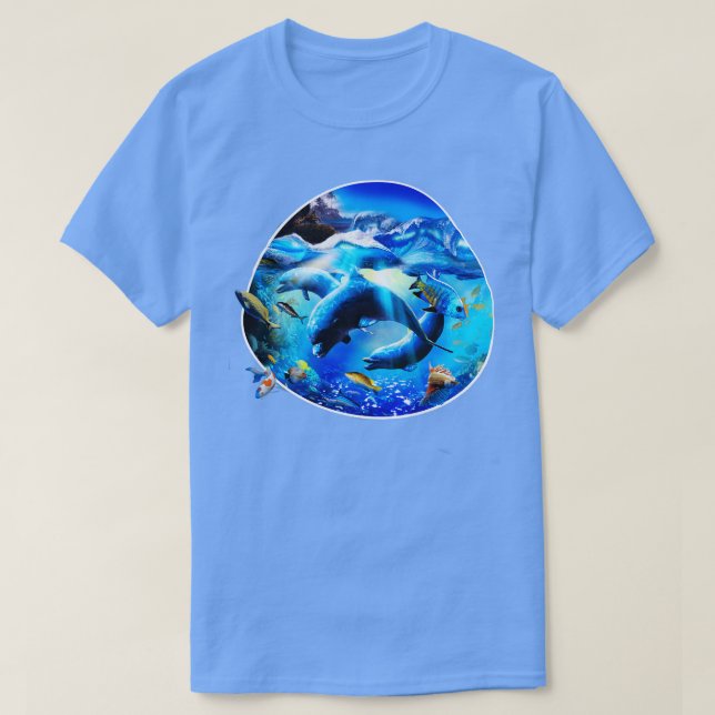 Delphine Unterwasser 4 T-Shirt (Design vorne)