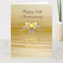 Delphine zum goldenen Jubiläum und Herz Big Karte