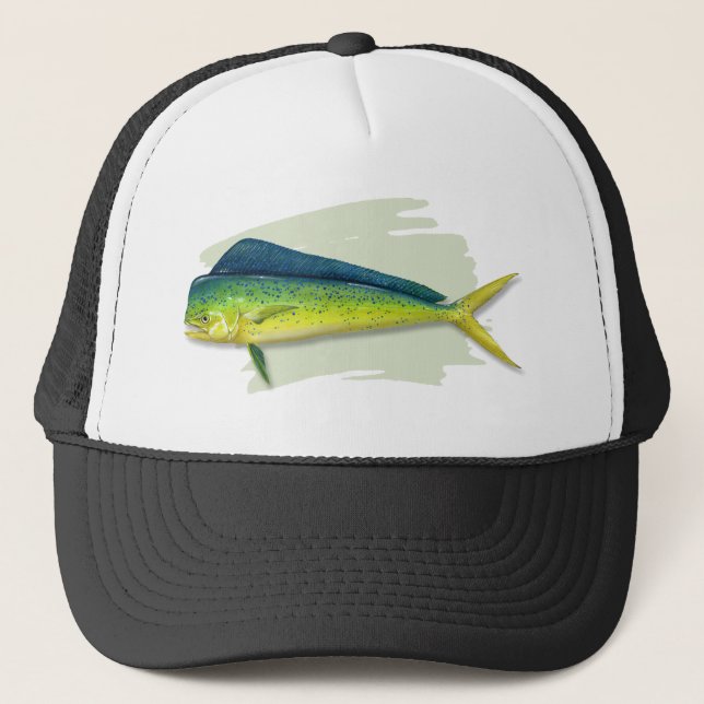 Delphinfish (Mahi Mahi) Trucker Hat Truckerkappe (Vorderseite)