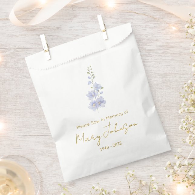 Delphinium | Einfache Saatgutpackung Beerdigung  Geschenktütchen (Ausgeschnitten)