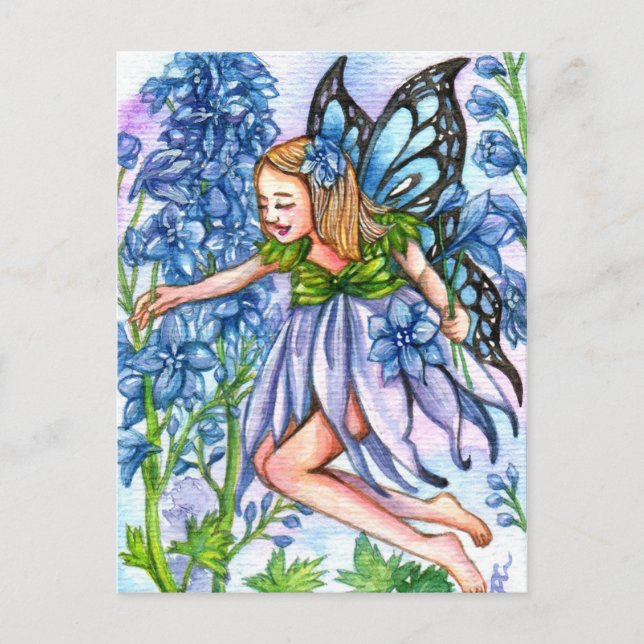 Delphinium Fairy Postkarte (Vorderseite)