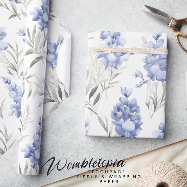 Delphinium Floral Geschenkpapier (Von Creator hochgeladen)