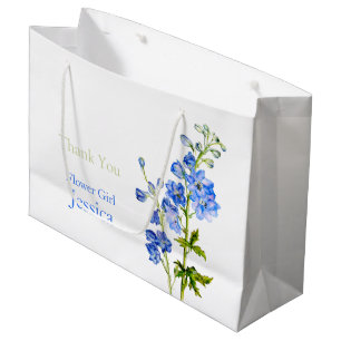 Delphinium Hochzeitsblau Blumenmädchen Geschenktüt Große Geschenktüte