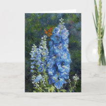 "Delphiniums-" leere Anmerkungs-Karte