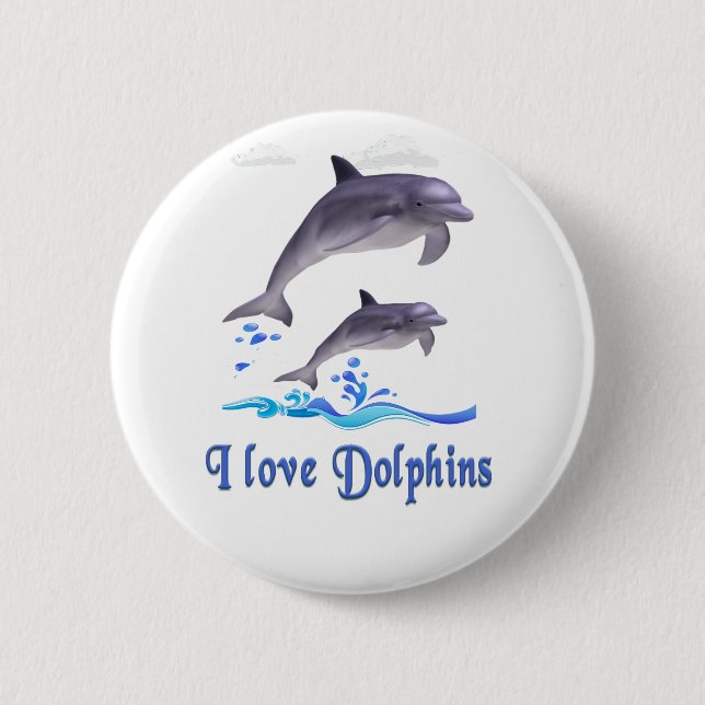 Delphinliebe Button (Vorderseite)
