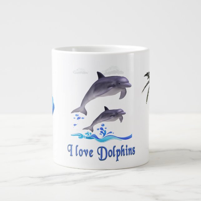 Delphinliebe Jumbo-Tasse (Vorderseite)
