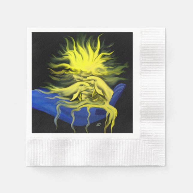 Delphinliebe Serviette (Vorderseite)