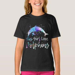 Delphinliebhaber Geschenk dieses Mädchen Liebe De T-Shirt