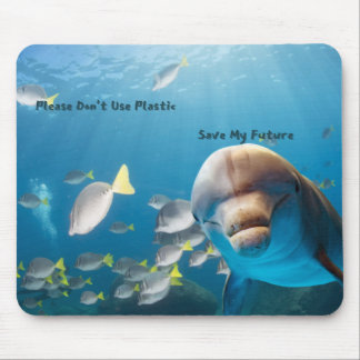 Delphinmausmatte gerettet, Umweltbotschaft Mousepad