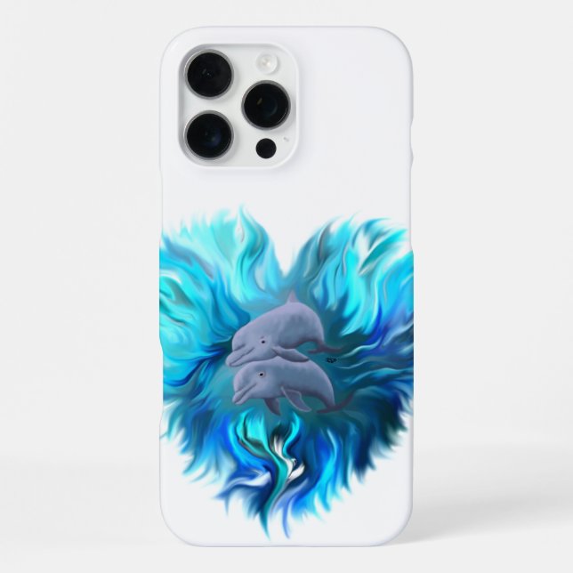 Delphinpaare iPhone Hülle (Rückseite)