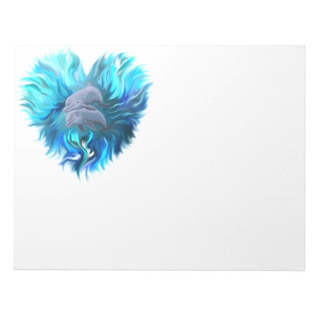 Delphinpaare Notizblock (Vorderseite)