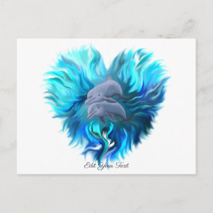 Delphinpaare Postkarte