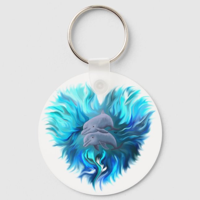 Delphinpaare Schlüsselanhänger (Vorderseite)