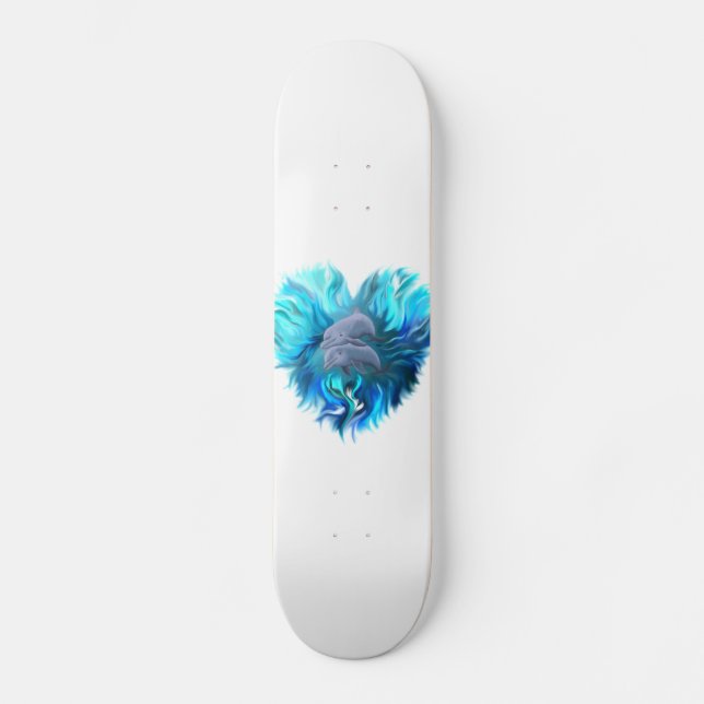 Delphinpaare Skateboard (Vorderseite)