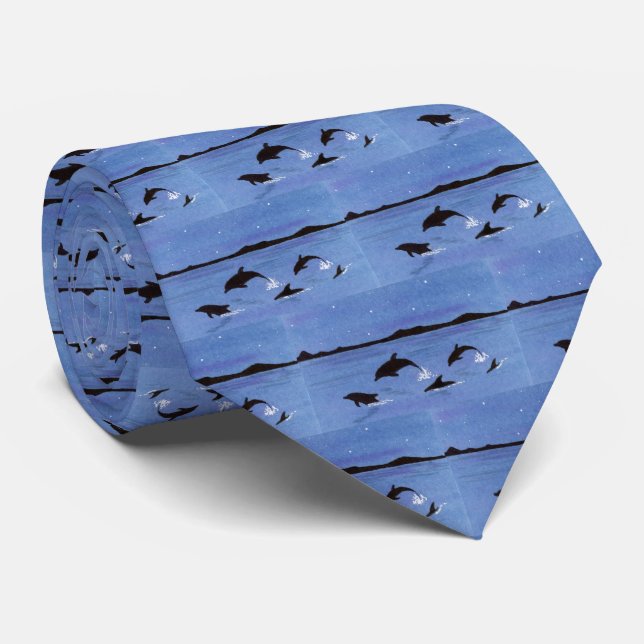Delphins Neck Tie Krawatte (Gerollt)