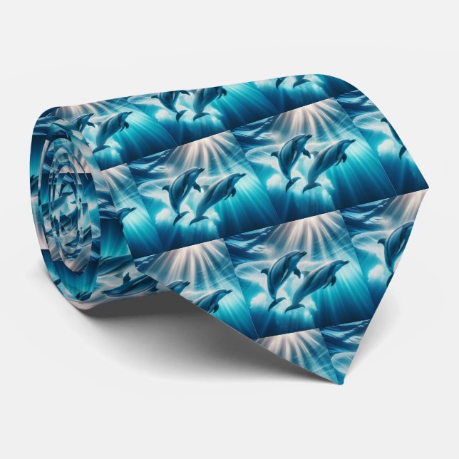 Delphins Neck Tie Krawatte (Gerollt)