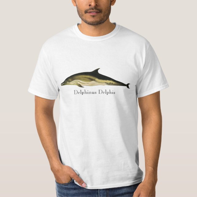 Delphinus Delphis, Vintage Meeressäugetiere T-Shirt (Vorderseite)