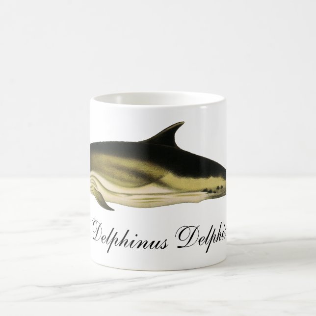 Delphinus Delphis, Vintage Meeressäugetiere Tasse (Mittel)