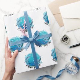 Delphinwelt zum Geburtstag Geschenkpapier