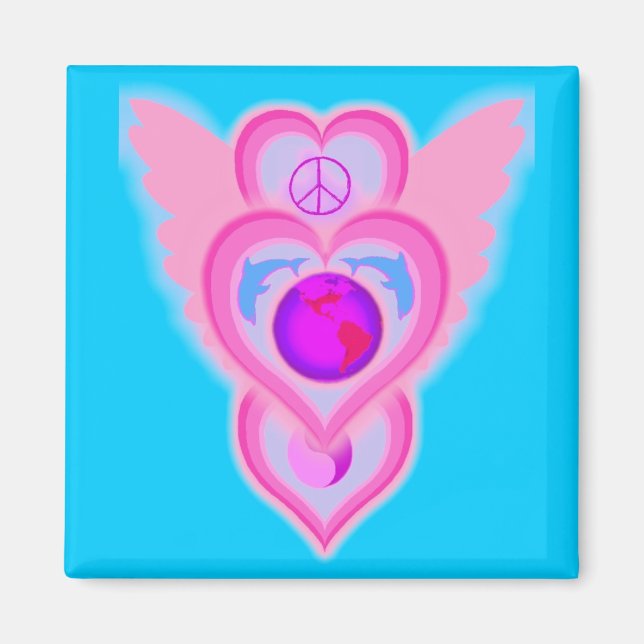 Delphinwingsoflovetoday Magnet (Vorne)