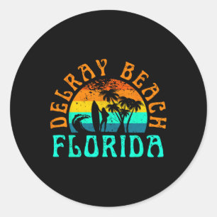 Delray Beach _1  Runder Aufkleber