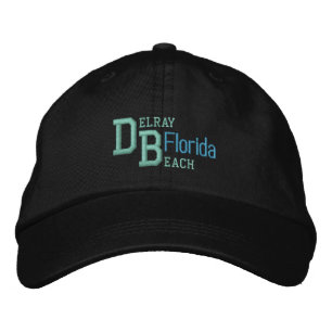 DELRAY BEACH 3 BESTICKTE KAPPE