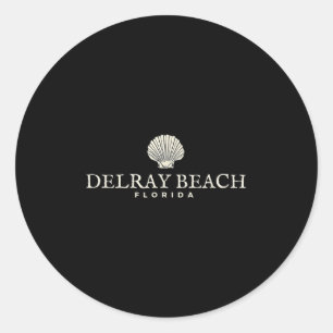 Delray Beach, Beach Lover Delray Florida T-Shirt Runder Aufkleber
