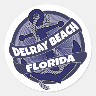 Delray Beach Florida Ankerkleber wirbeln Runder Aufkleber
