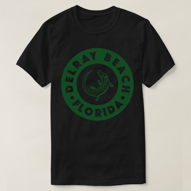 Delray Beach Florida Circle Green T-Shirt (Design vorne)