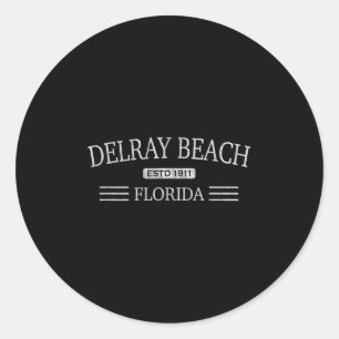 Delray Beach Florida - Fl Runder Aufkleber