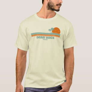 Delray Beach Florida Sun Palm Trees T-Shirt