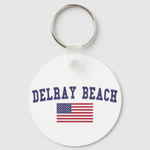 Delray Beach US Flag Schlüsselanhänger