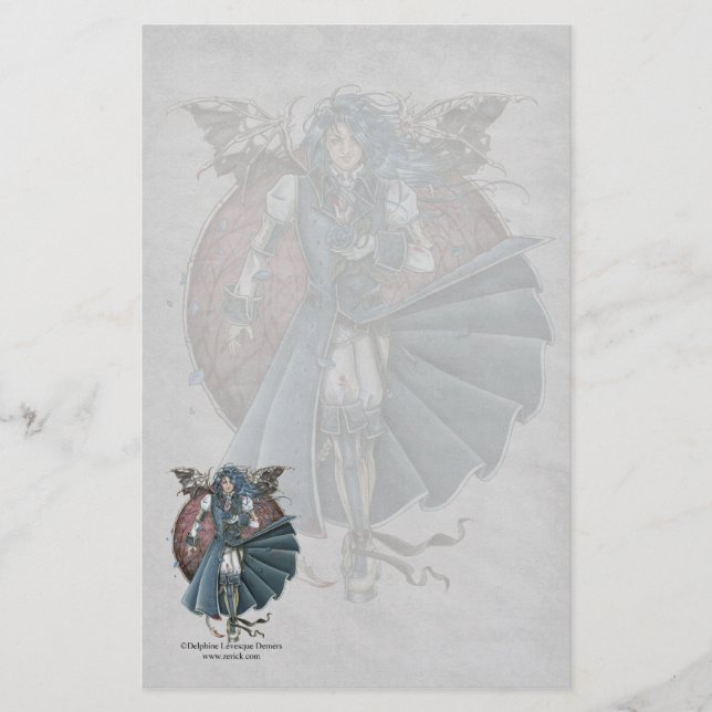 Delrick gotisches Briefpapier (Vorderseite)