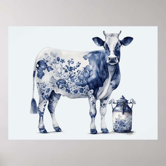 Delsoftware Cow und Milk Jar Poster (Vorne)