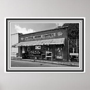 Delta Blues Club B&W vintage Photo 13 x 19 Poster