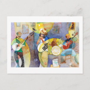 Delta Blues Music Design Postkarte