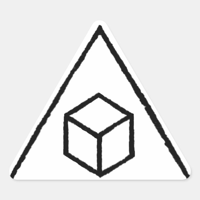 Delta Cubes Dreieckiger Aufkleber (Vorderseite)