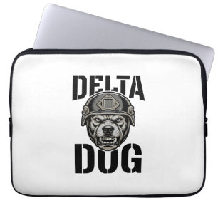 Delta Dog Bulldog Helm Vintage Gravur Design_ Laptopschutzhülle