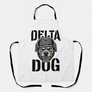 Delta Dog Bulldog Helm Vintage Gravur Design_ Schürze