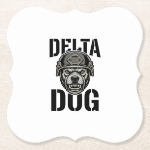 Delta Dog Bulldog Helm Vintage Gravur Design_ Untersetzer